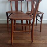 Trio of old bistro chairs