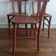 Trio of old bistro chairs