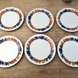 6 dessert plates Villeroy & Boch service Acapulco vintage 70