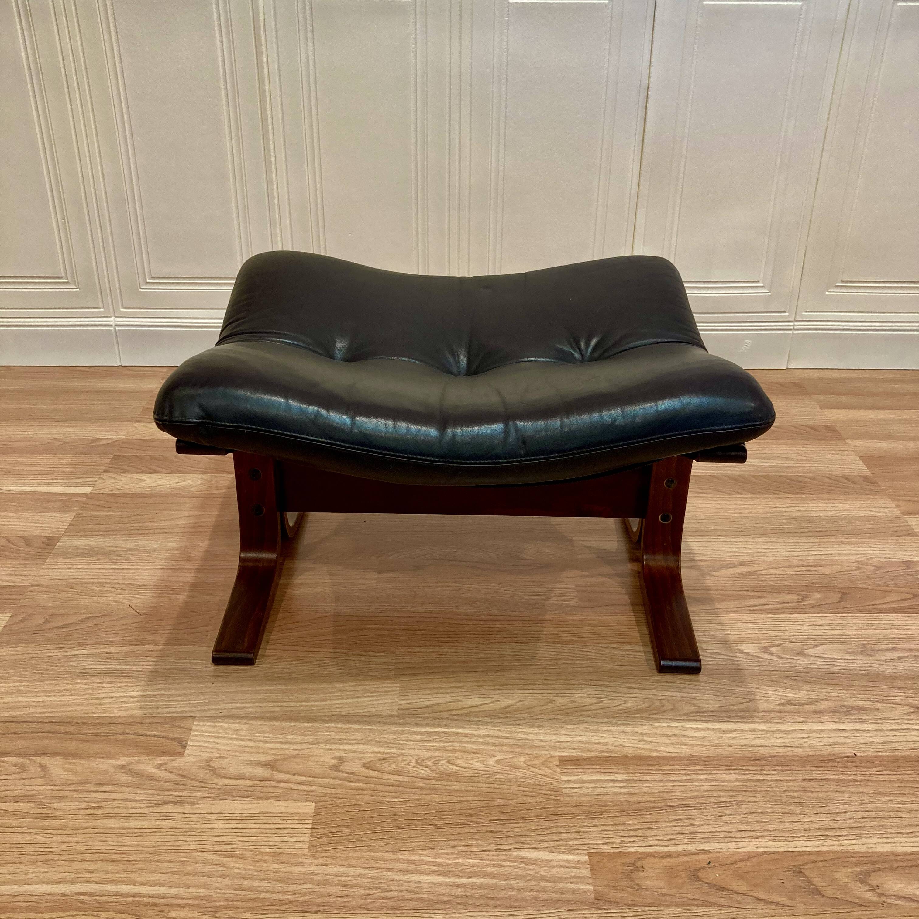 Ottoman leather "Scandinavian design" 1960.