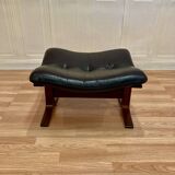 Ottoman leather "Scandinavian design" 1960.