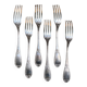6 fourchettes en métal argenté