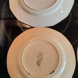 Old flat faience plates