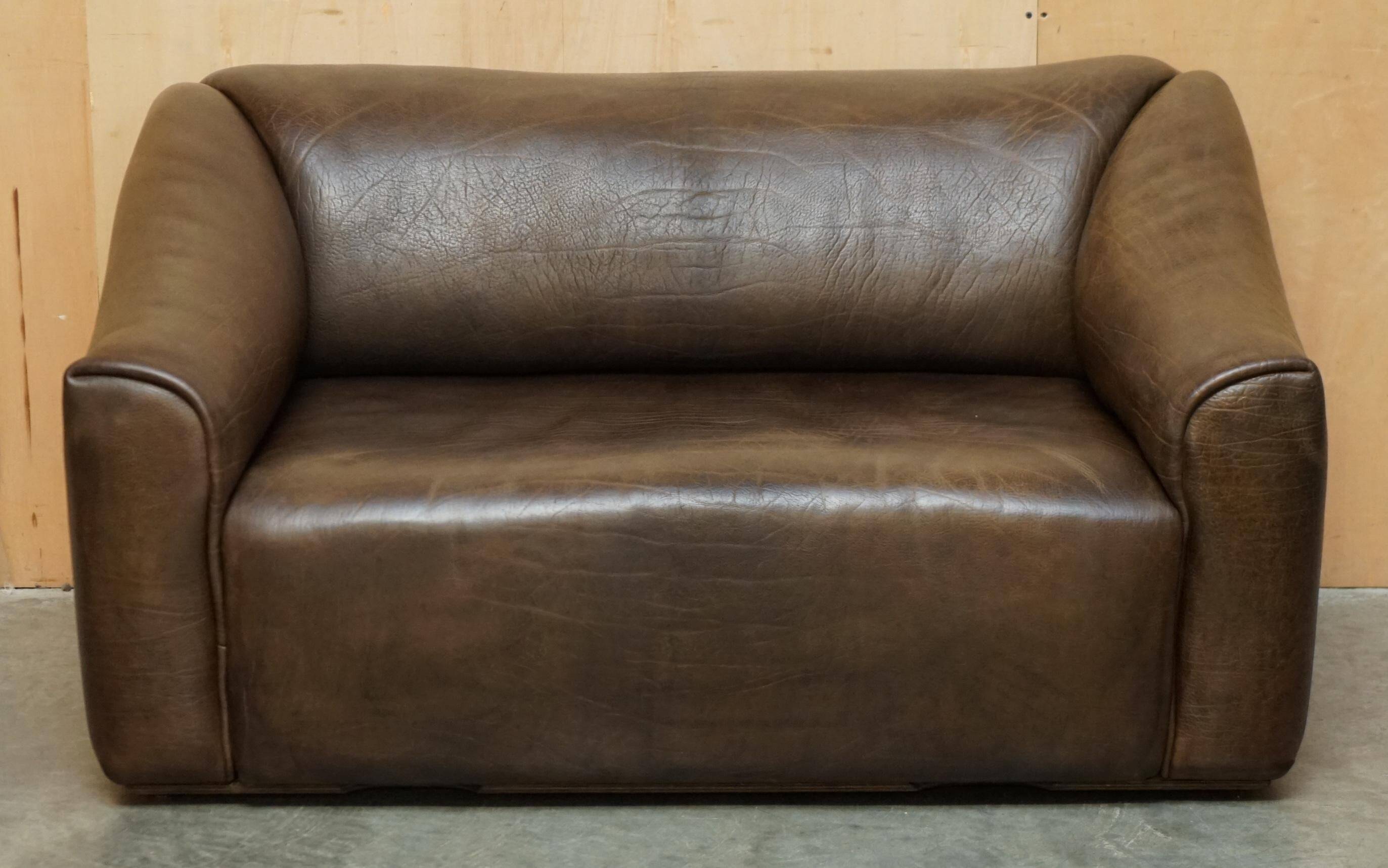 Reclining canapé De Sede DS47 in restored buffalo neck leather