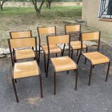 Lot de 6 chaises d’école