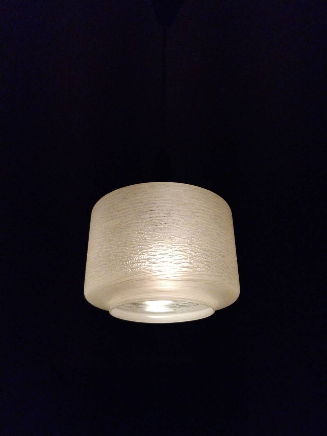 Suspension vintage verre années 70