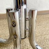 Chrome-plated metal coat rack, 1970s-1980s