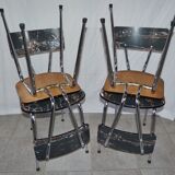 Set of 4 chairs formica marbled