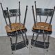 Set de 4 chaises formica marbré