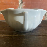 Double Sauce Boat Antique PILLIVUYT Gras & Maigre White Porcelain #D