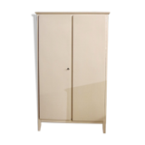 Restored parisian ivory, emerald green cabinet