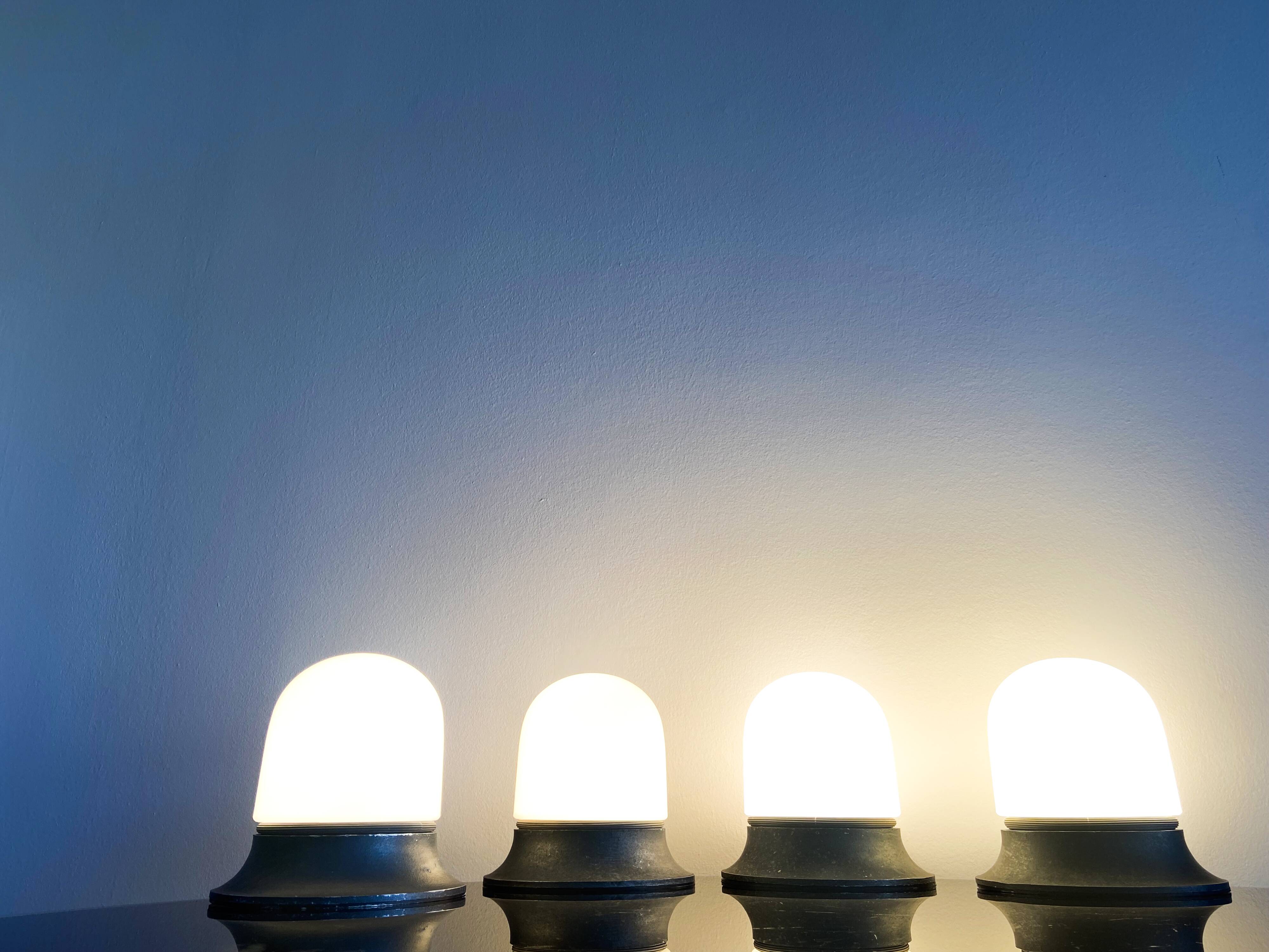 Set of 4 lamps artemide, italy 1970s