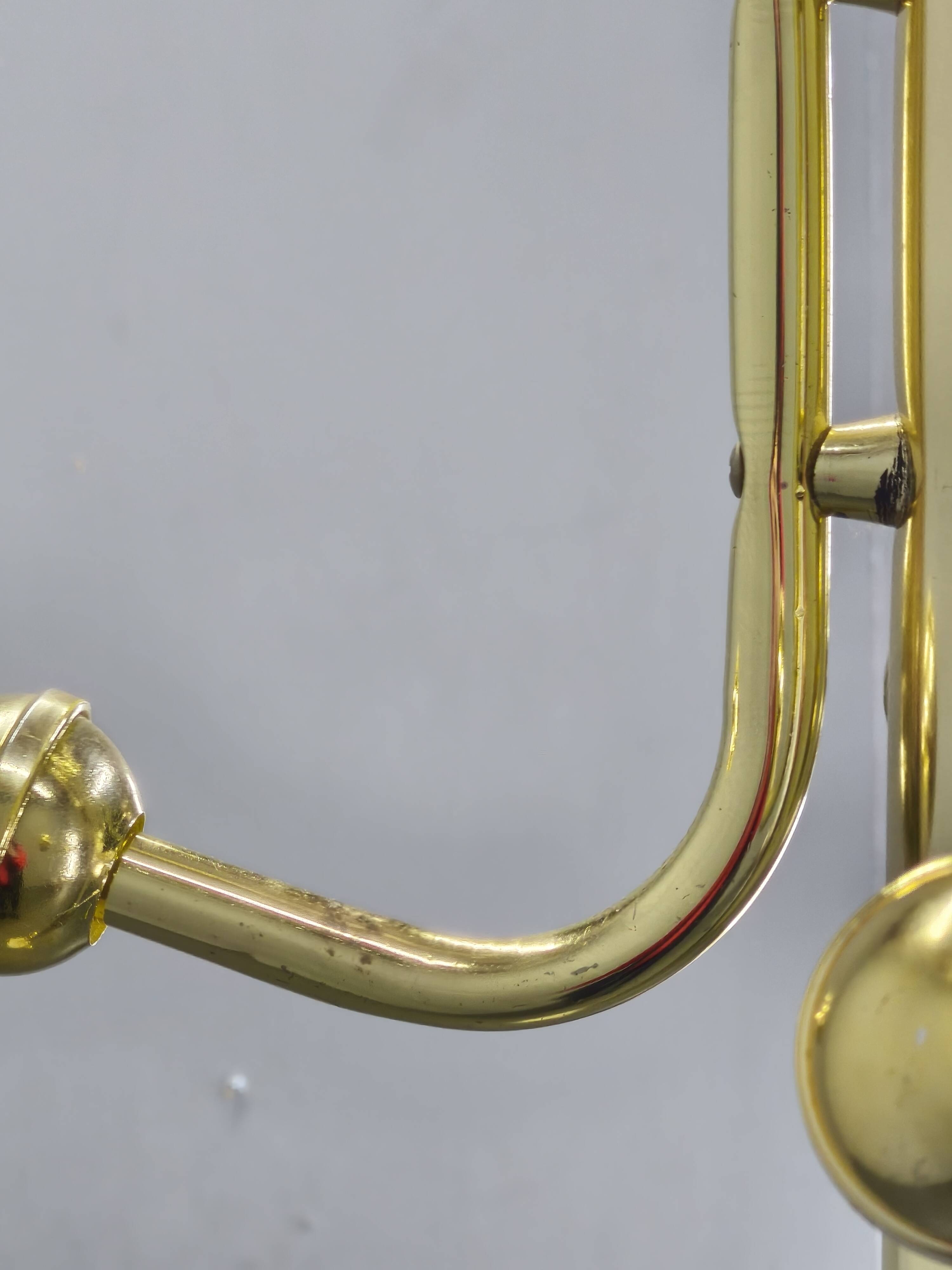 Italian Brass-Plated Coat Rack with Marble Base, 1970s