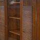 Brutalist display cabinet in oak by Charles Dudouyt, 1940s.