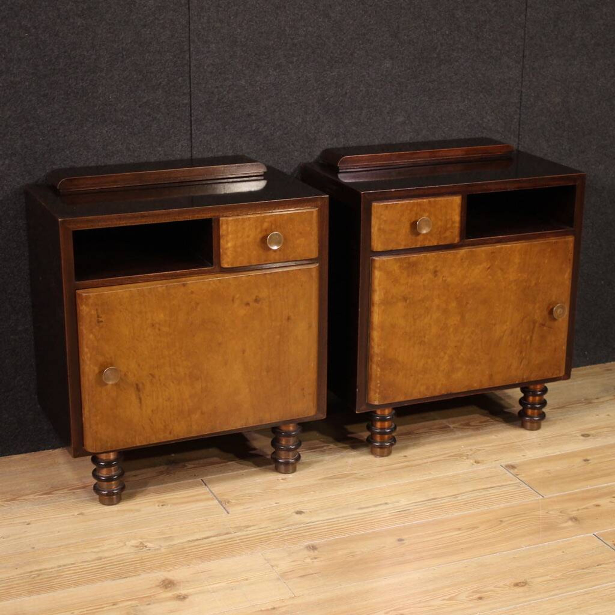 Paire de tables de chevet italiennes, années 1960
