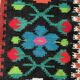Moldavian runner rug with stylized flowers and geometric design