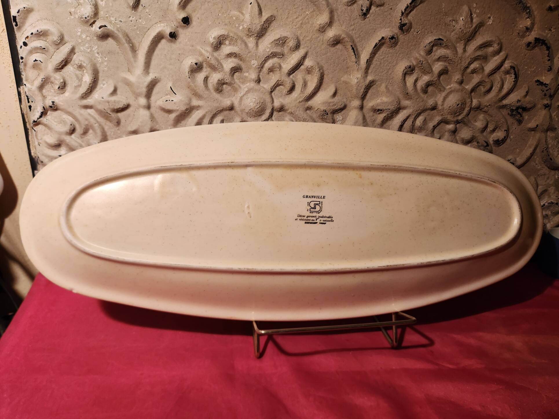 Large fish platter Granville Sarreguemines