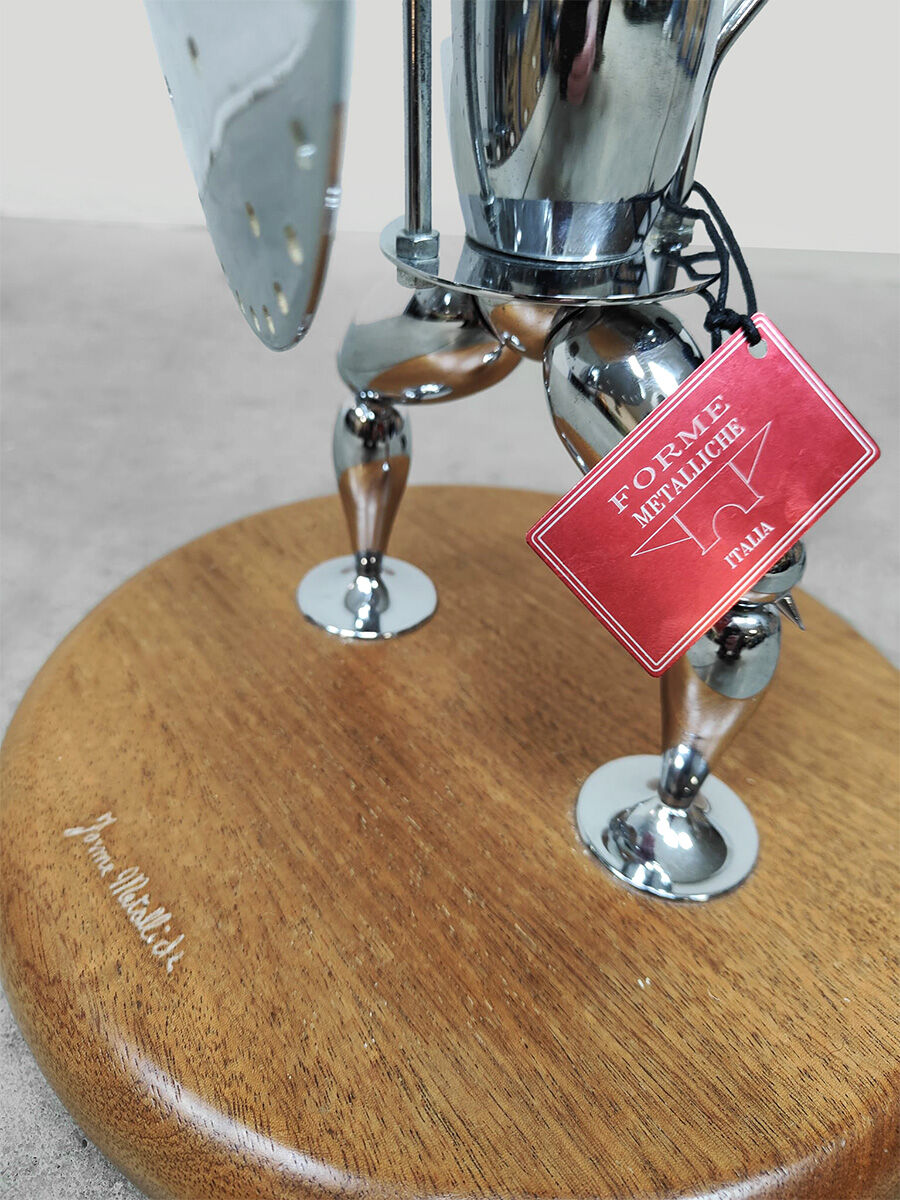 Vintage unique Italian metal figure table lamp