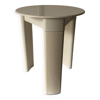 Tabouret blanc gedy par Olaf von Bohr années 70