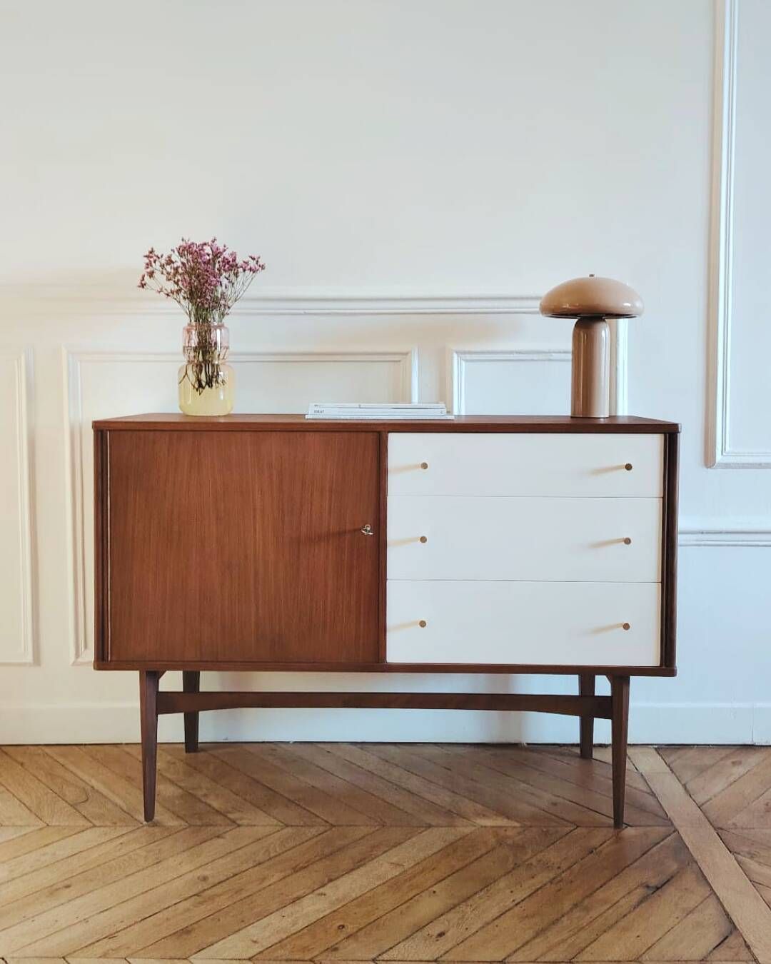 Renovated vintage buffet/enfilade, Scandinavian style, 1960s.