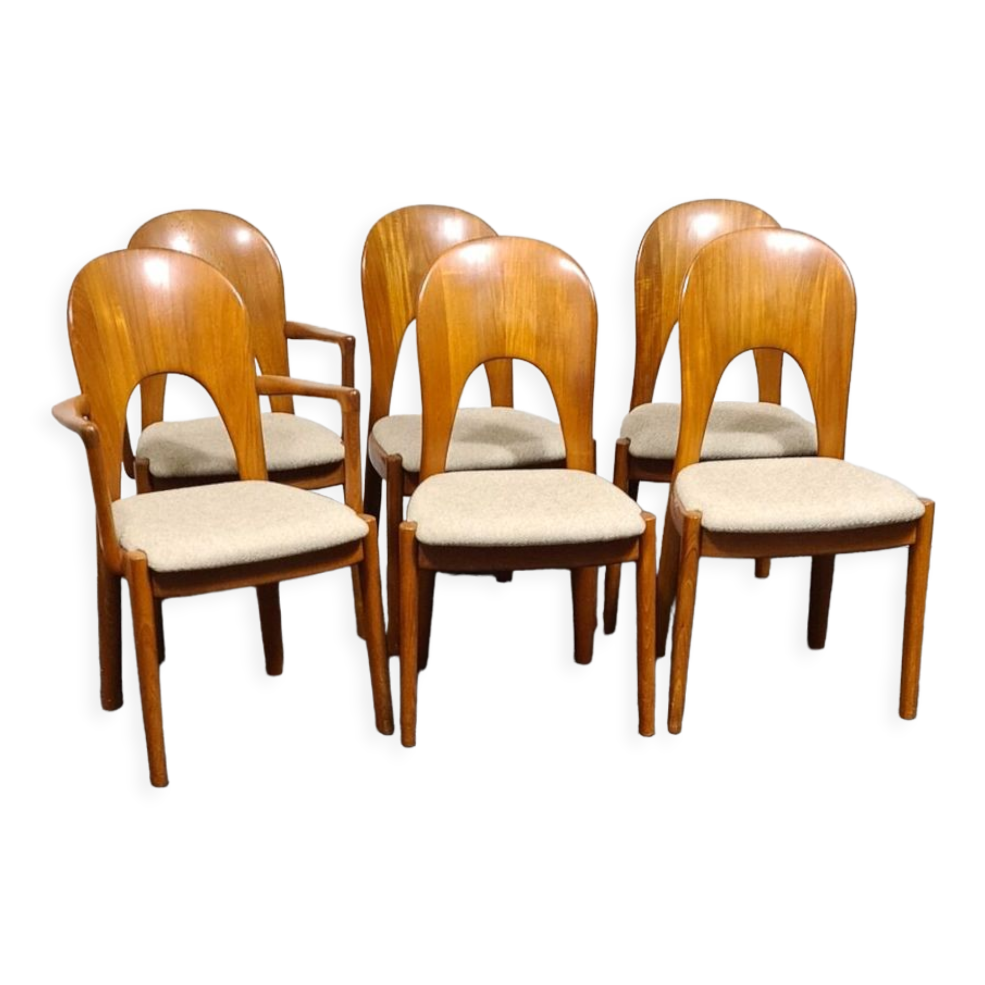 Set of 6 chairs by Niels Keofoed for Hornslet