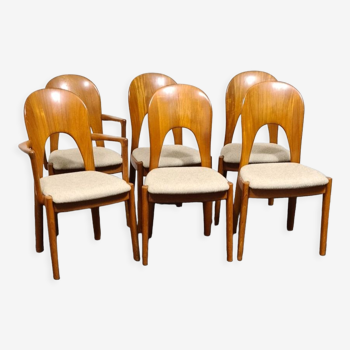 Set of 6 chairs by Niels Keofoed for Hornslet
