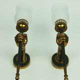 Pair of torch sconces