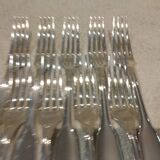 9 silver-plated dessert forks by Christofle Vendome
