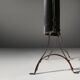 19th Century black Art Nouveau Fire Screen, Belgium