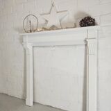 White fireplace mantle