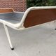 Vintage meridian in teak steel steel hairpin country leg down 60s