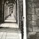 Photograph black and white silver print circa 1970 medieval bridge