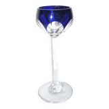 SAINT-LOUIS BRISTOL JOSEPH liqueur glass with overlay, cobalt blue lined crystal