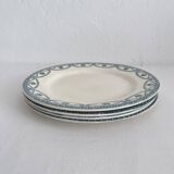 4 flat ironstone plates “Empire” Salins