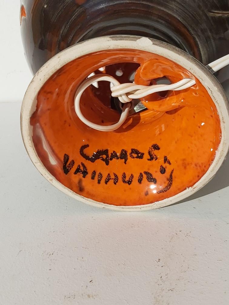 Camos Vallauris 50/60s ceramic ball lamp