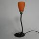 Lampe de bureau ERPE avec abat-jour en verre orange, années 1930