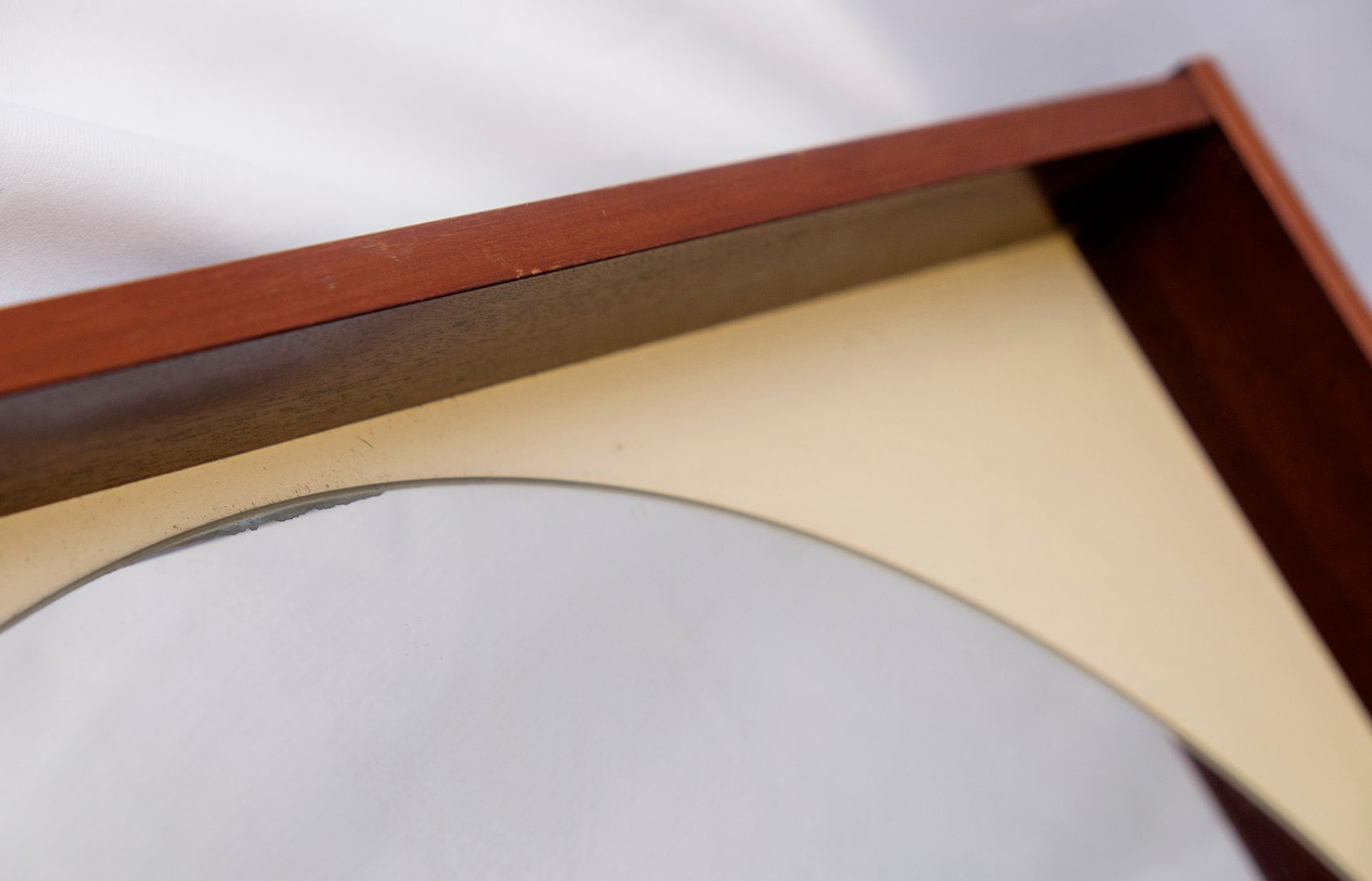 Vintage mahogany mirror 1970s 65x65cm