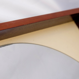 Vintage mahogany mirror 1970s 65x65cm