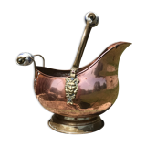 Coal bucket or charcoal of copper and brass