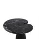 Mid Century Angelo Mangiarotti Pair of Eros Black Marble Side Tables Italy