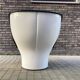 2x Joe Colombo Elda LONGHI Chair Black leather, White fiberglass