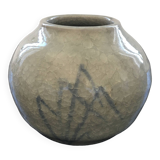 Celadon crackle ball vase