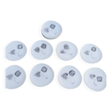 12 assiettes à dessert Niderviller modèle "Rose noire"