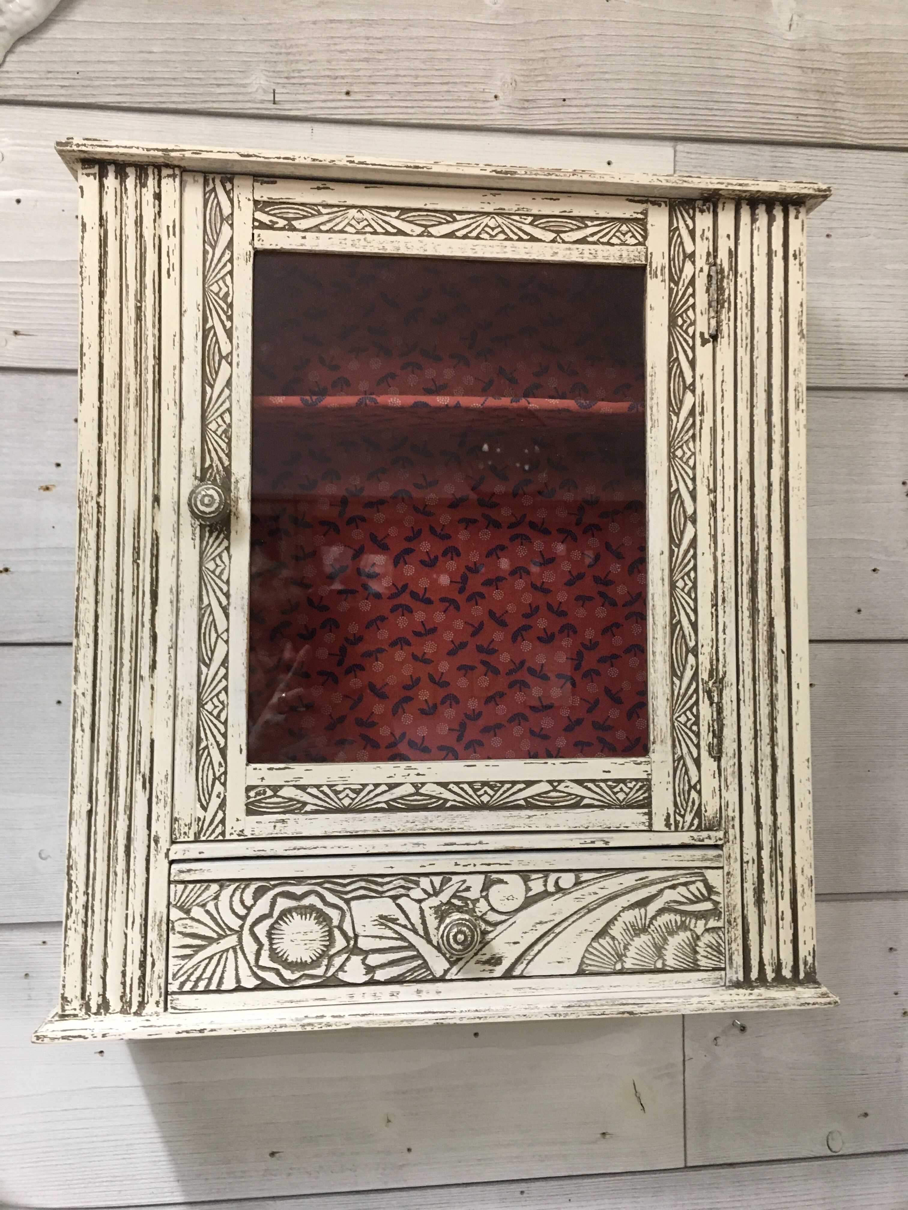 Patinated wall cabinet