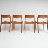 Set of 4 chairs by Niels Otto Moller, 1950s