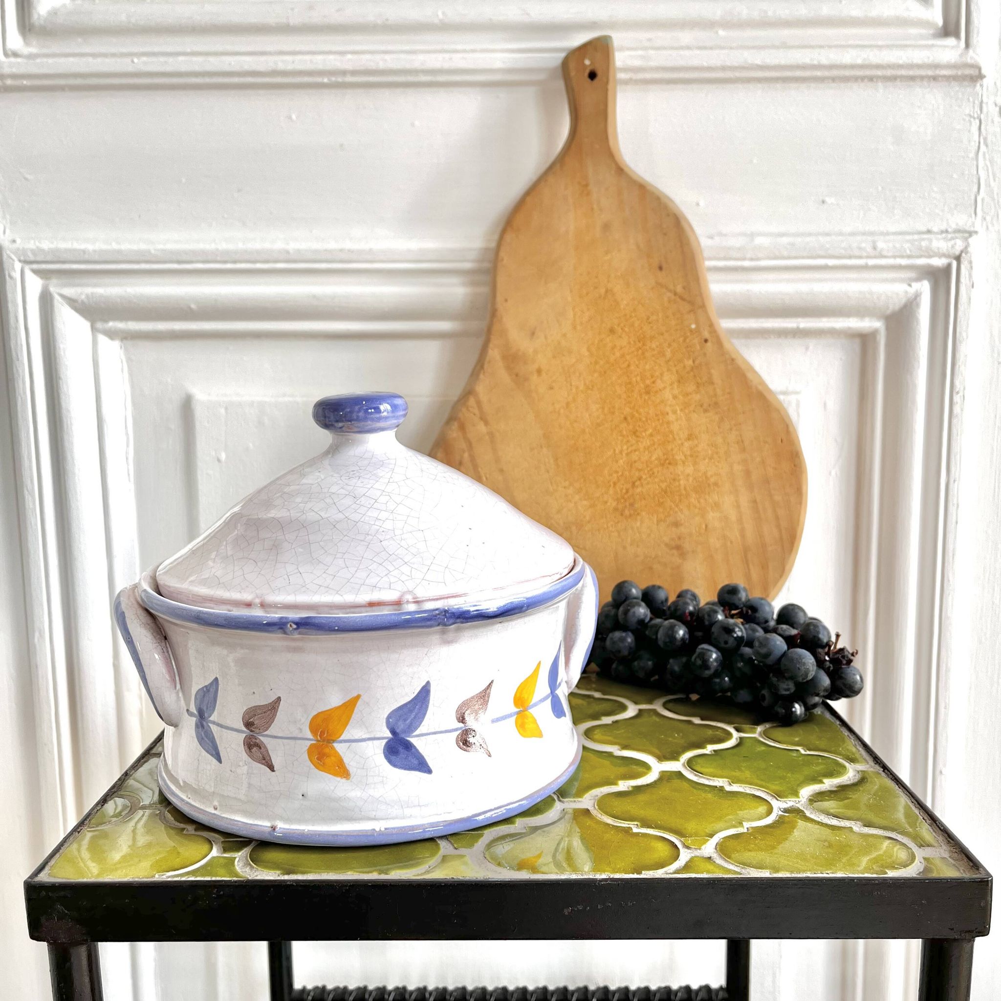 Old vegetable soup tureen
