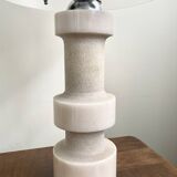 Vintage Marblarte Lamp Turned Marble Base – Chrome Dome