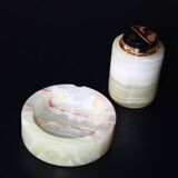 Vintage ashtray & table bookend in onyx - Art Deco period