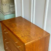 Vintage wooden chest of drawers with tapered legs - 1950s/60s