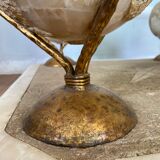 Design coffee table 70-80s in glass and alabaster